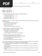 Public Finance - Sample Exam 1 Questions