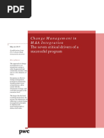 PWC M&A Integration - Change Management