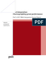 PWC M&A Integration Survey Report 2017