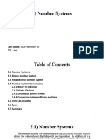 2) Number Systems: Dr. E. Lang
