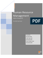 Human Resource Management: Admin Group 09