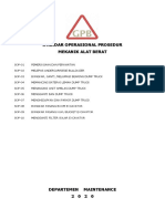 Daftar Isi Sop Mekanik Alat Berat