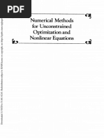 Numerical Methods For Unconstrained Optimization and Nonlinear Equations