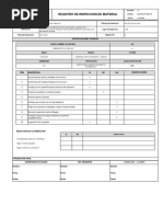 Protocolo de Recepcion de Materiales Tuberias
