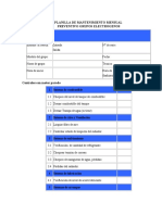 Planilla de Mantenimiento Mensual