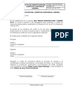 Acta de Constitución Del Comite de Convivencia Laboral