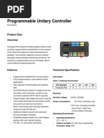 Programmable Unitary Controller: Product Data