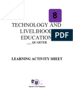 Technology and Livelihood Education: Learning Activity Sheet