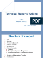 Lecture 5 - Technical Reports Writing