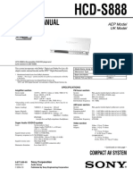 Sony HCD-S888 Service Manual (P.N. - 987720505)