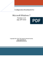 CIS Microsoft Windows 7 Benchmark v1.1.0