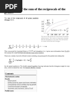 Divergence of The Sum of The Reciprocals of The Primes