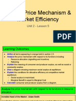 Unit 2 - Lesson 5 - Role of Price Mechanism Market Efficiency