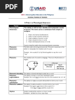 A Primer On Phonological Awareness: Terms