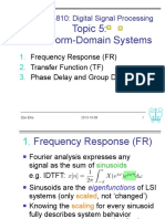 Topic 5: Transform-Domain Systems: ELEN E4810: Digital Signal Processing