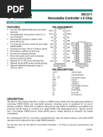 DS1211 Nonvolatile Controller X 8 Chip: Features Pin Assignment