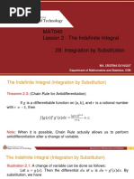 MAT040 Lesson 2: The Indefinite Integral 2B: Integration by Substitution