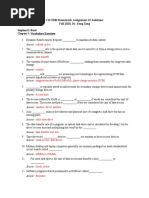 CIS 5100 Homework Assignment #3 Solutions Fall 2020, Dr. Song Xing