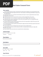 Nail Salon Consent Form