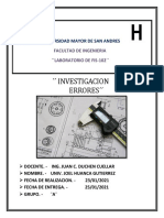 Investigacion de Errores Joel Huanca G