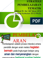 Strategi Pembelajaran Tematik