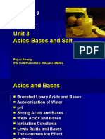 Chemistry 2: Unit 3 Acids-Bases and Salt