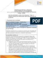 Guía de Actividades y Rúbrica de Evaluación - Paso 5 Integrar Sistemas de Información Dentro Del Desarrollo de Proyectos