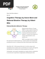 Cognitive Therapy by Aaron Beck and Rational Emotive Therapy by Albert Ellis-Hizon