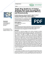 Single Step Synthesis of Carbon Quantum Dots From Coconut Shell: Evaluation For Antioxidant Efficacy and Hemotoxicity