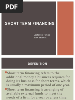 Short Term Financing EDITED