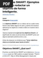 Objetivos SMART - Ejemplos de Cómo Redactar Un Objetivo de Forma Inteligente