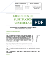 Ejercicios de Sustitución Vestibular