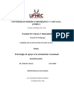 Estrategia de Apoyo A La Orientación Vocacional.