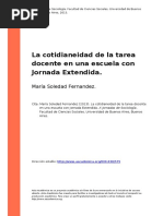 Maria Soledad Fernandez (2013) - La Cotidianeidad de La Tarea Docente en Una Escuela Con Jornada Extendida