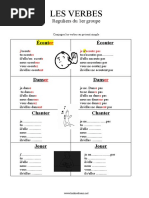 Verbes Reguliers Du 1er Premier Groupe Feuille Dexercices - 70199