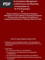 Corporate Compliance Management KR Chandratre