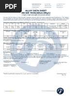 Alloy Data Sheet En-Aw 7020 (Alzn4.5Mg1) : Type: High Strength Structural Alloy)