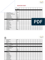 Restaurant Inventory Checklist