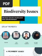 Biodiversity Issues: Sbv3023 Issues in Biology and Environment