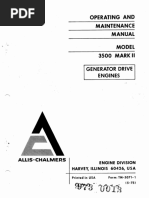 973-0013 ALLIS-CHALMERS 3500 MK2 Engine Operating & Maintenance Manual (05-1975)