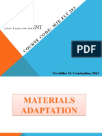 LLMD Module 3-Materials Adaptation