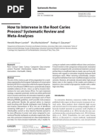 How To Intervene in The Root Caries Process System