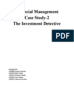 Financial Management Case Study-2 The Investment Detective