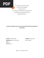 Aspectos Relevantes Acerca de La Evolución Histórica Del Derecho Mercantil en Venezuela.