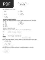 Grade 8 Math 2nd Q Activities