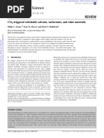 CO2-triggered Switchable Solvents, Surfactants, and Other Materials