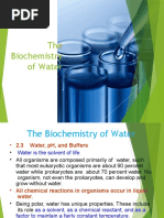 The Biochemistry of Water