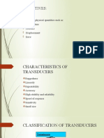 Characteristics of Transducers