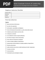 New Employee Induction Checklist