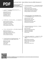 Mixed Tenses Advanced Level Test Quiz Exercise With Answers 1